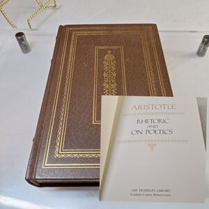 Aristotle- Rhetoric and On Poetics (Franklin Library Hardcover) 1981